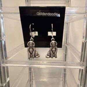 Goldendoodle Dog breed pewter Earrings